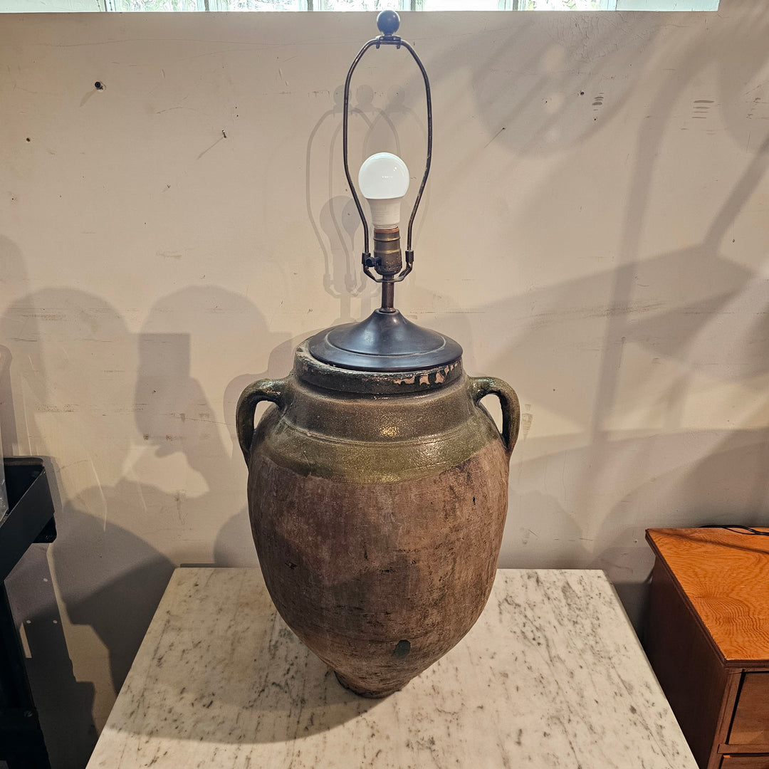 Oversized Olive Jar Table Lamp