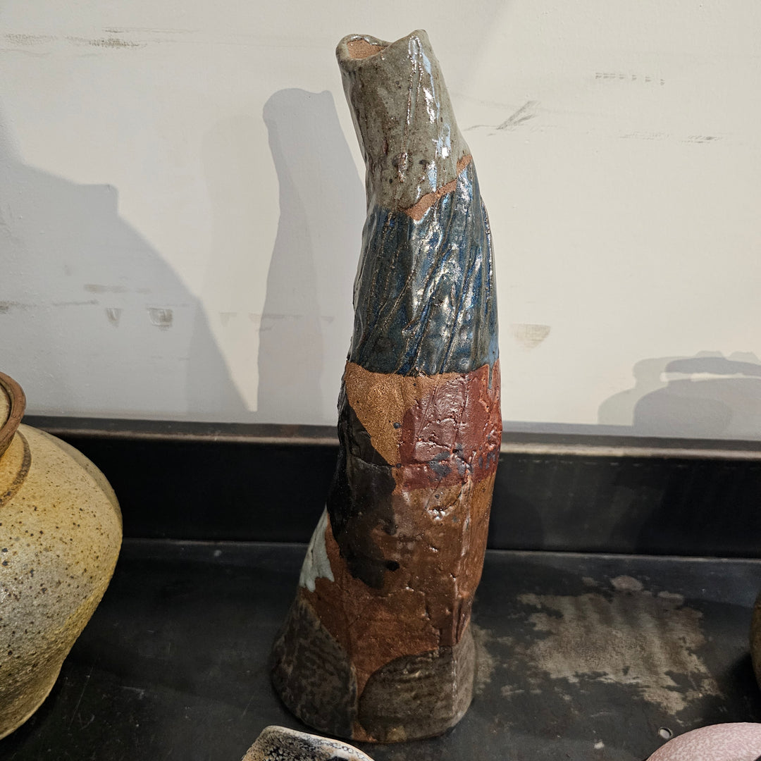 Tall Abstract Studio Pottery Vase