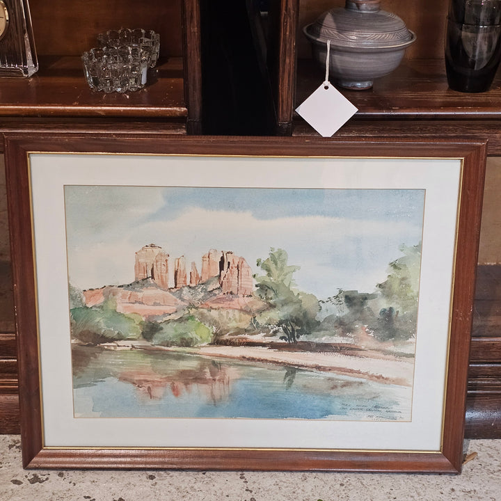 Signed Watercolor Landscape - Joe Stanilinas '80