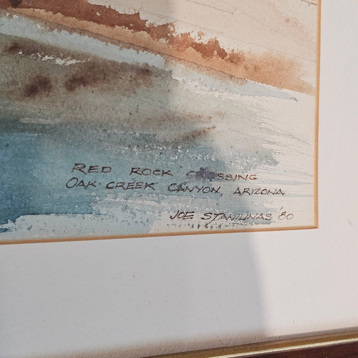 Signed Watercolor Landscape - Joe Stanilinas '80