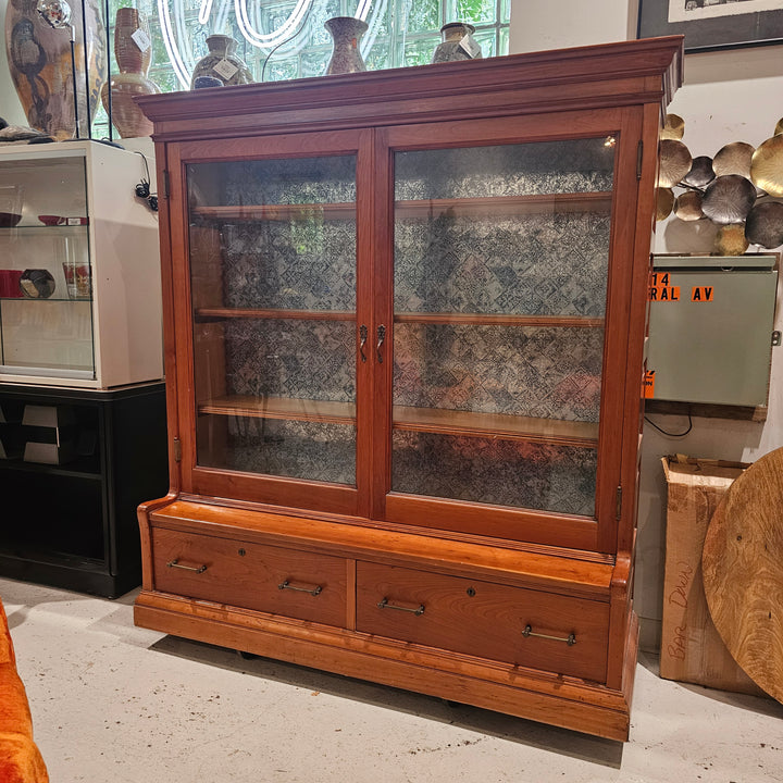 Antique Glass-Front Display Cabinet