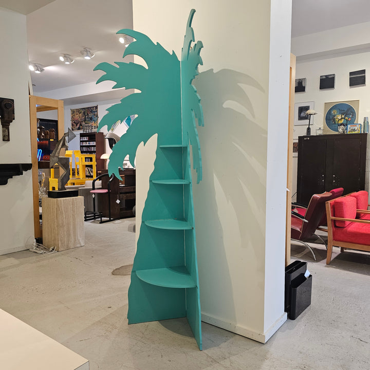 Vintage Wooden Palm Tree Sculptural Shelf