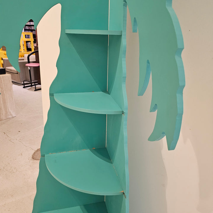 Vintage Wooden Palm Tree Sculptural Shelf