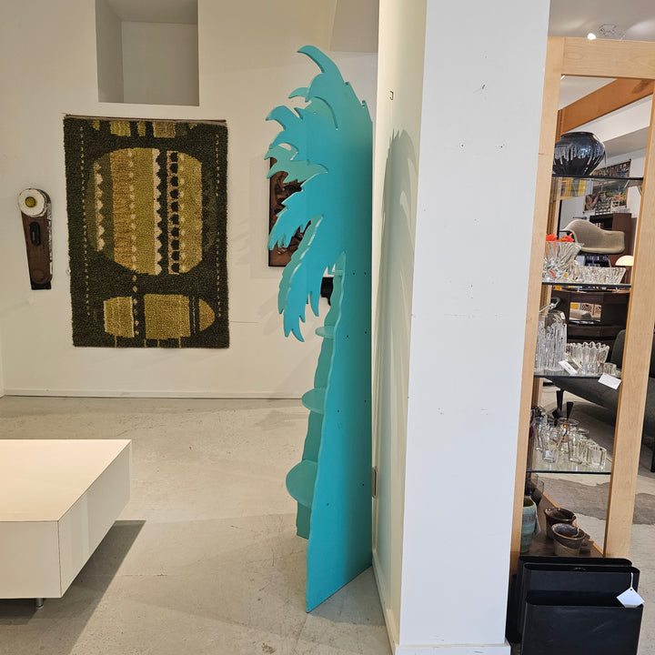 Vintage Wooden Palm Tree Sculptural Shelf