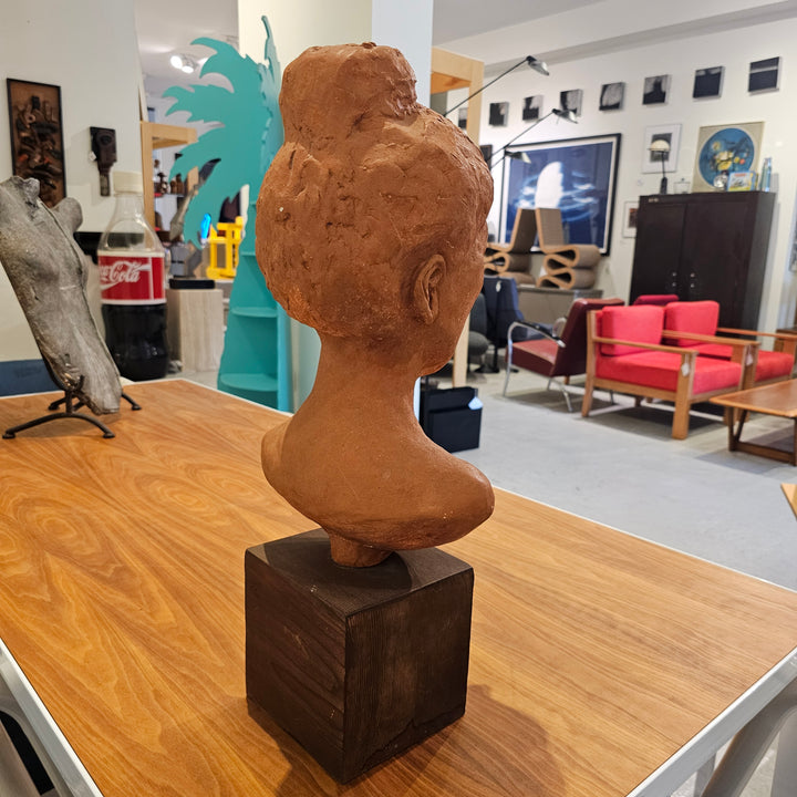 Vintage Terracotta Bust Sculpture