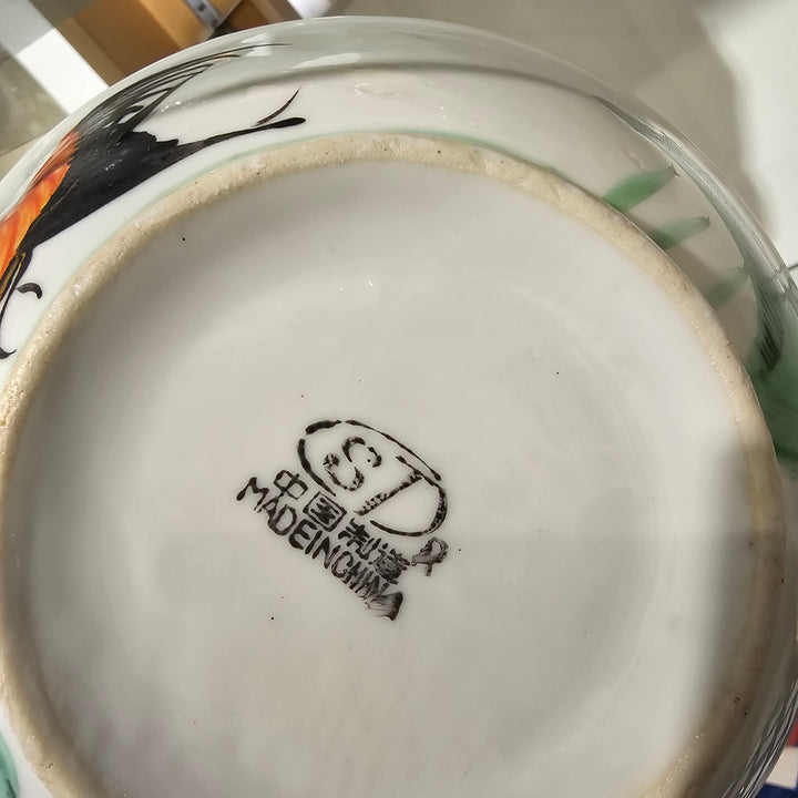 (6) Painted Chinese Footed Bowls