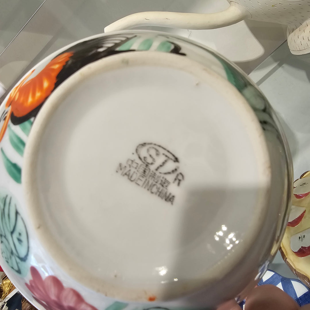 (7) Painted Chinese Footed Bowls