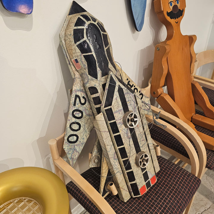 Vintage Paper Mache Spaceship