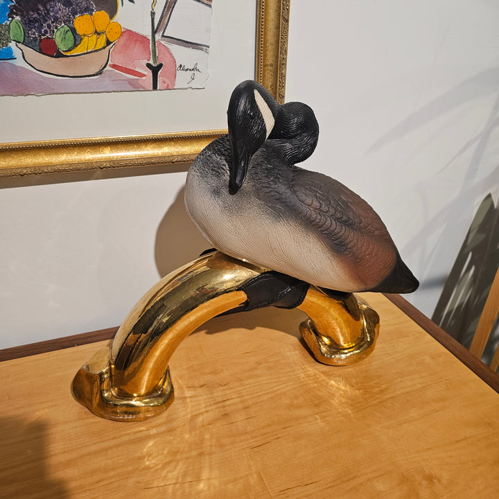 Curtis Hoard - Duck Sculpture on Golden Arch