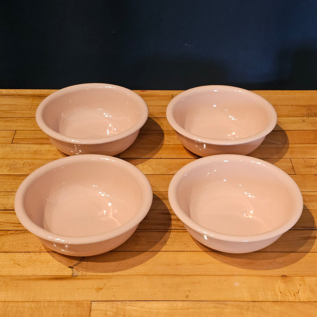 (4) Pink Crown Corning Bowls