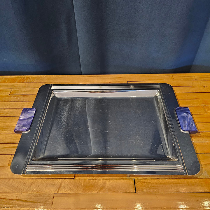 Jean Couzon Acier Inox Serving Tray