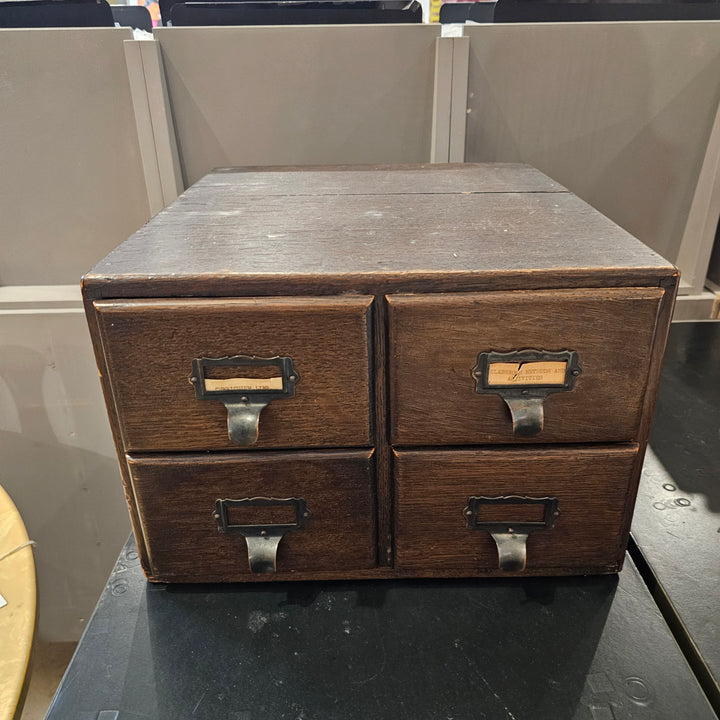 Antique 4 Drawer Card File