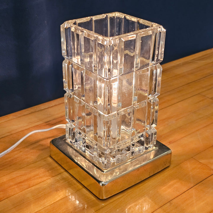 Vintage Block Crystal Table Lamp