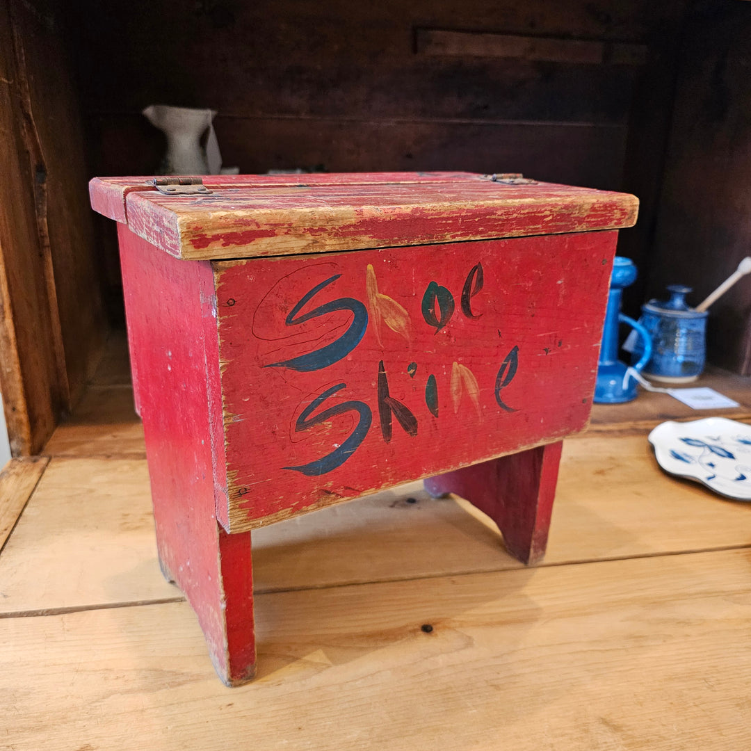 Vintage 'Shoe Shine' Painted Box