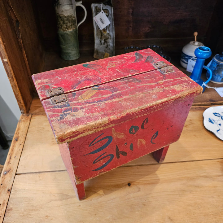 Vintage 'Shoe Shine' Painted Box