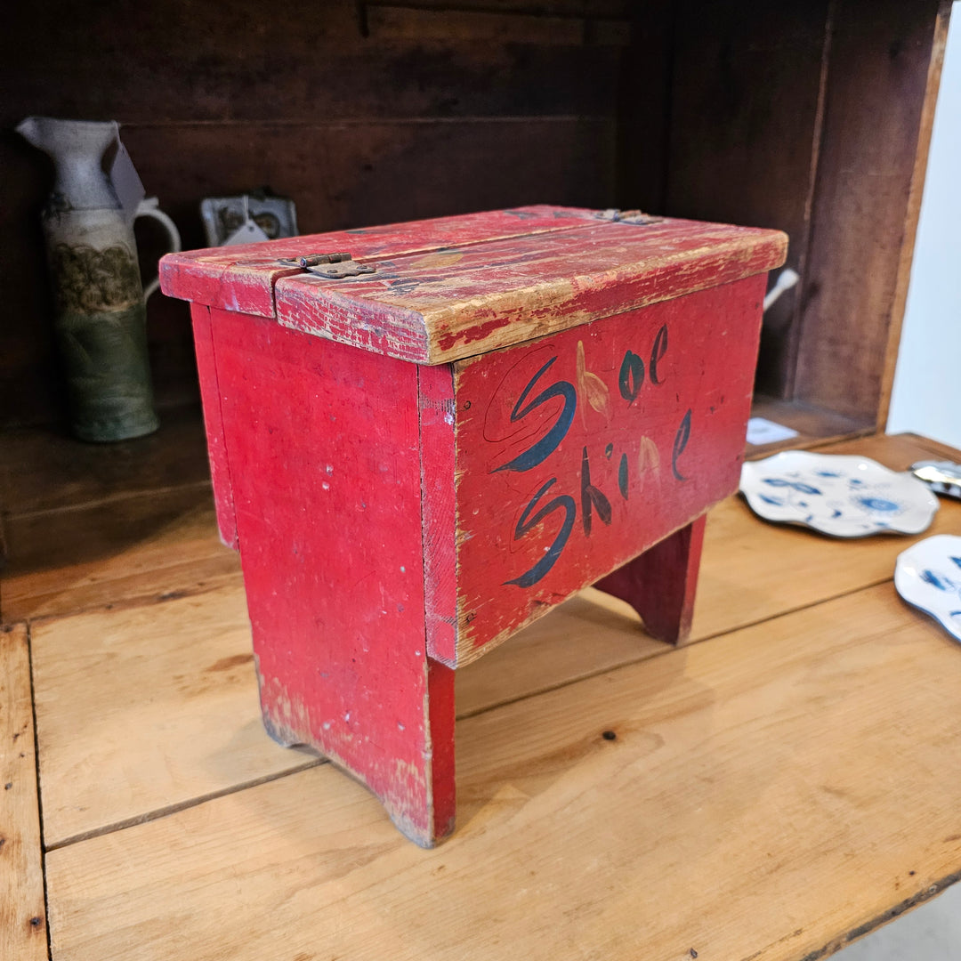 Vintage 'Shoe Shine' Painted Box
