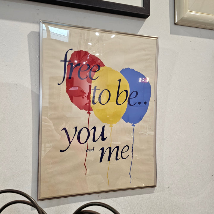 Framed Signed Poster 'Free to Be..'