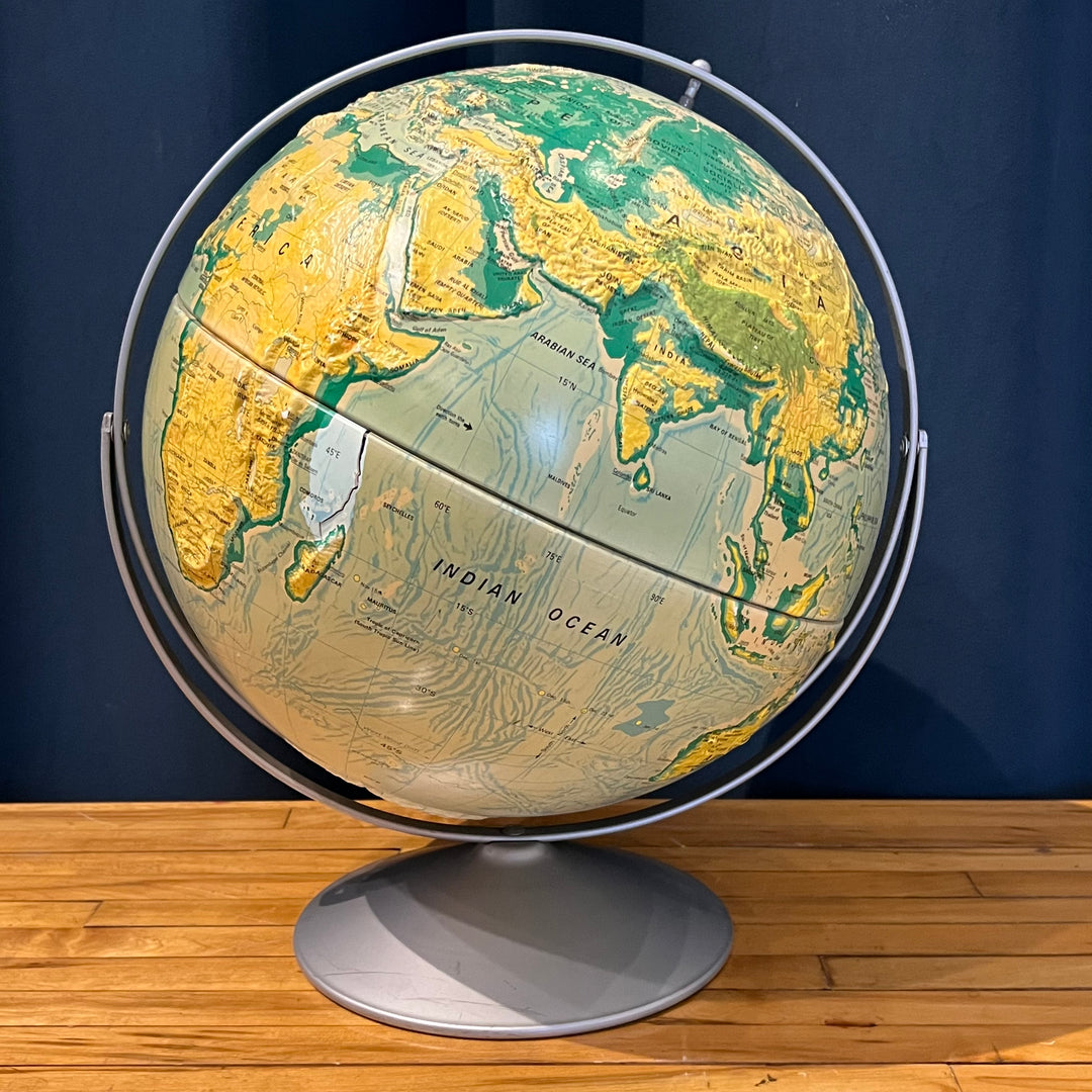 Vintage Nystrom 16” Relief Globe (1)