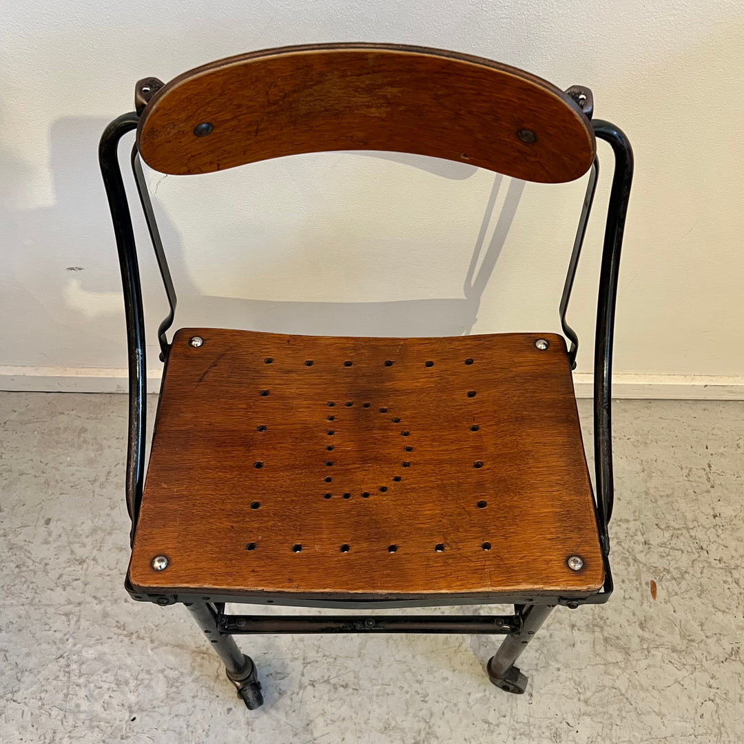 Rare Early DoMore Industrial Metal Work Chair