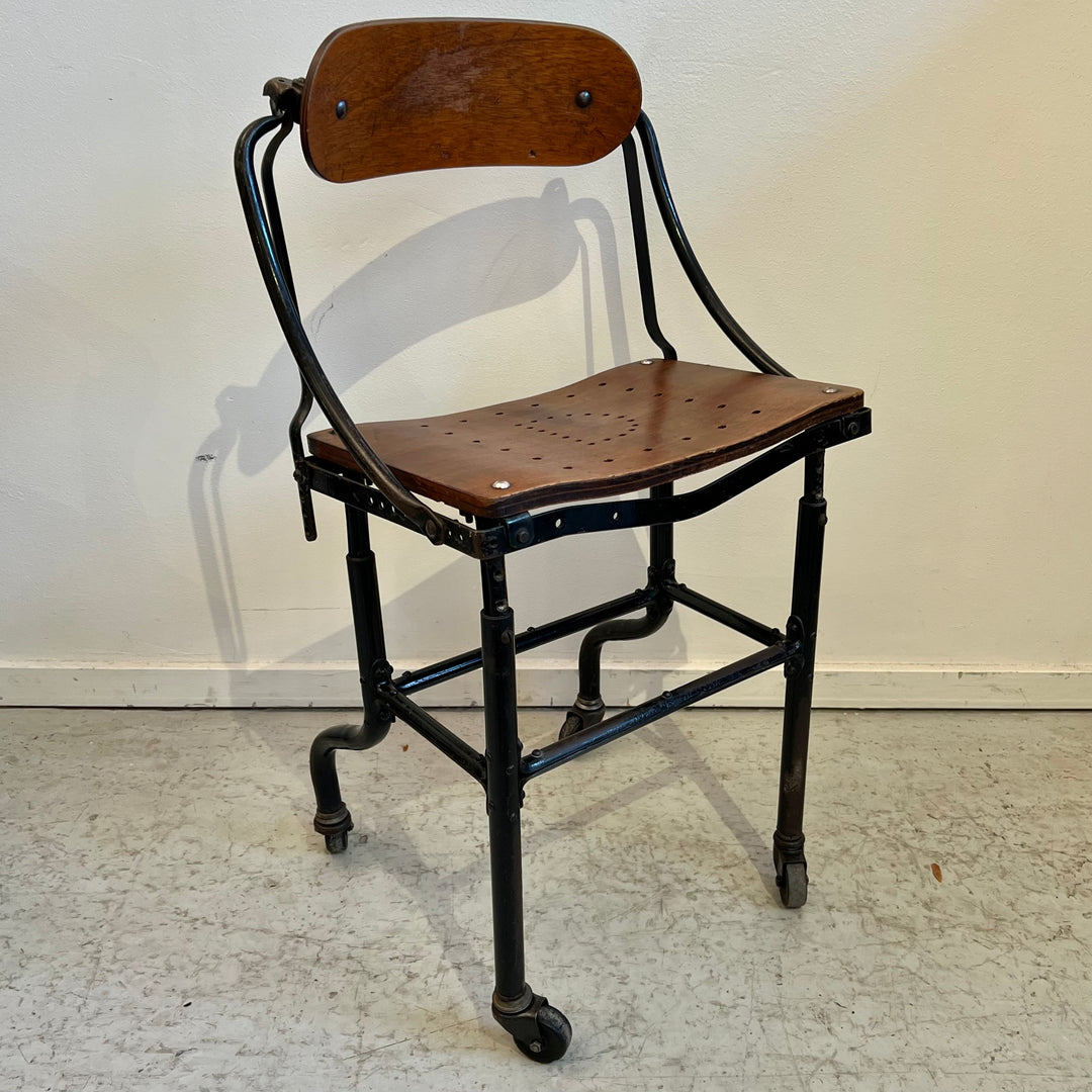 Rare Early DoMore Industrial Metal Work Chair