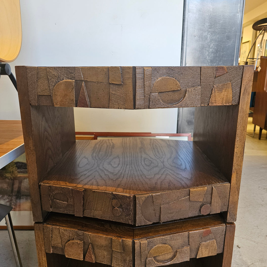 Pair of Lane Brutalist Nightstands